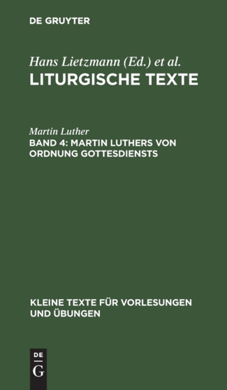 Martin Luthers Von Ordnung Gottesdiensts : 36