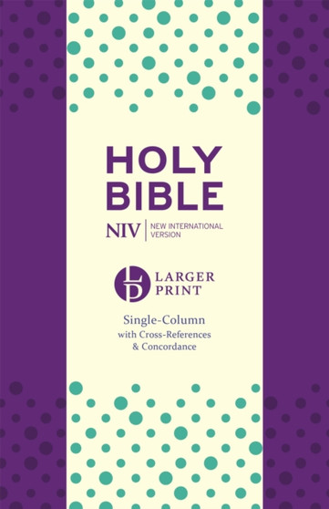NIV Larger Print Compact Single Column Reference Bible : Purple Soft-tone