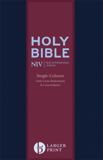 NIV Larger Print Compact Single Column Reference Bible : Leather