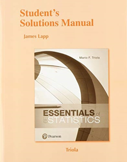 Student's Solutions Manual for Essentials of Statistics by Mario Triola - Paperback