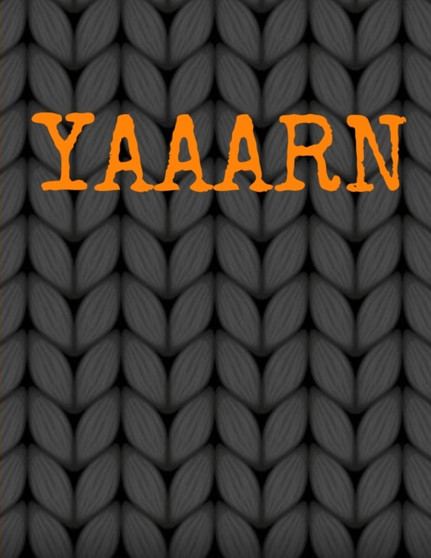 Yaaarn : Graph Paper For Knitting Needle Point Embroidery, Crochet, Patchwork Craft Project Journal - 5 x 5 Ratio & 4 x 4 Ratio Notebook 8.5x11 Letter Format - Notebook For Knitters With Orange Junky by Crafty Needle - Paperback