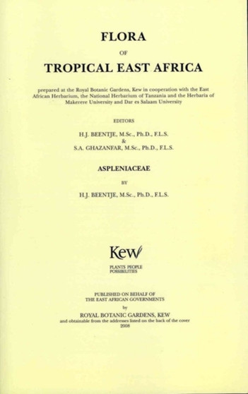 Flora of Tropical East Africa: Aspleniaceae : Aspleniaceae by Henk J. Beentje - Paperback