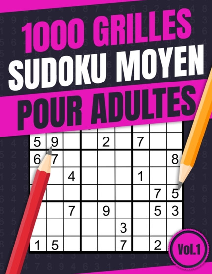 1000 Grilles Sudoku Moyen pour Adultes : Sudoku de Niveau Moyen, Avec Solutions. Gros Caracteres (Volume 1) : 2 by Helna Barler - Paperback