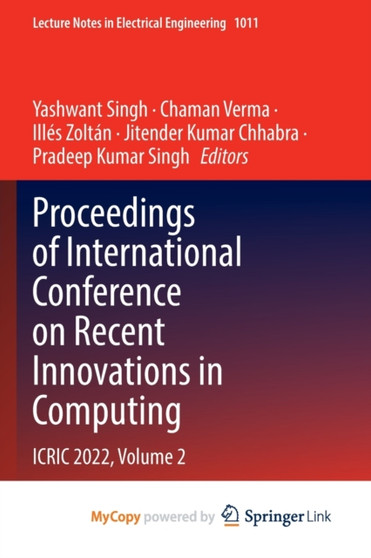 Proceedings of International Conference on Recent Innovations in Computing : ICRIC 2022, Volume 2 by Singh Yashwant Singh - Paperback