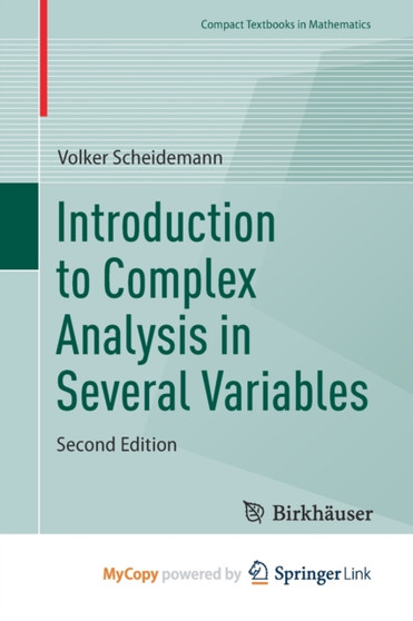 Introduction to Complex Analysis in Several Variables by Scheidemann Volker Scheidemann - Paperback