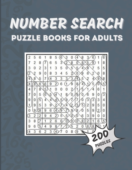 Number Search Puzzle Book for Adults : 200 Fun and Challenging Number Search Puzzles by Da Gabb Ad - Paperback