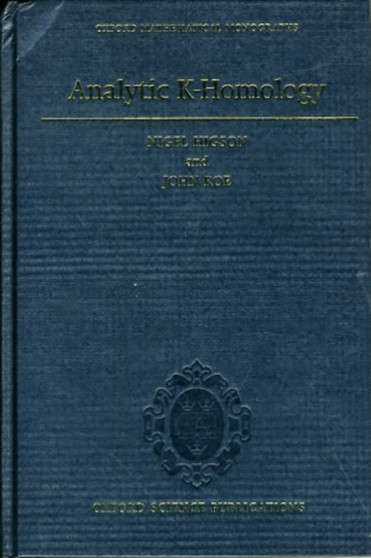 Analytic K-Homology by Nigel Higson - Hardback