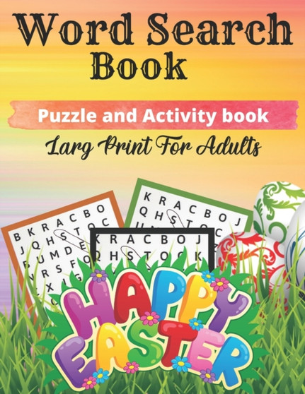 Word Search BOOK Puzzle and activity Book Larg Print For Adults : Happy Easter (word search for adults) by Vicki Hinton - Paperback