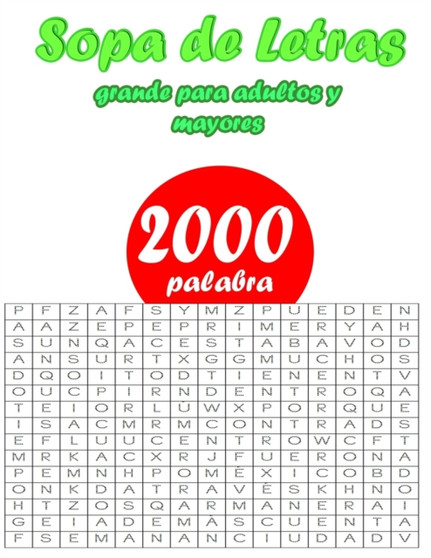 Sopa de letras grande para adultos y mayores : Ejercicios memoria, regalos para personas mayores by Pirala-M - Paperback