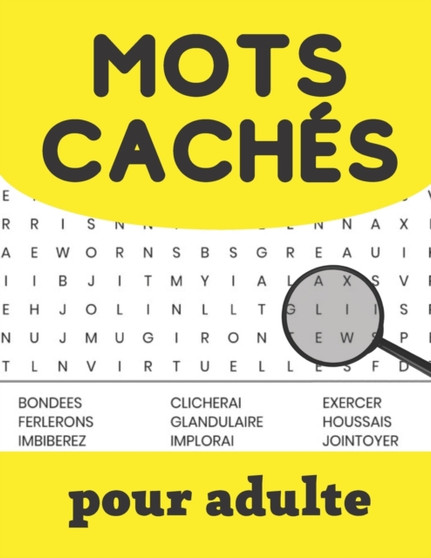 Mots caches pour adulte : carnet avec 80 grilles de mots meles Un puzzles par page idee cadeau by Plj Editions - Paperback