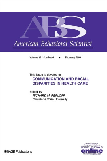 Communication and Racial Disparities in Health Care by Richard M. Perloff - Paperback