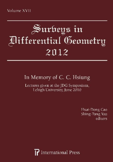 Algebra and Geometry : In Memory of C. C. Hsiung by Huai-Dong Cao - Hardback
