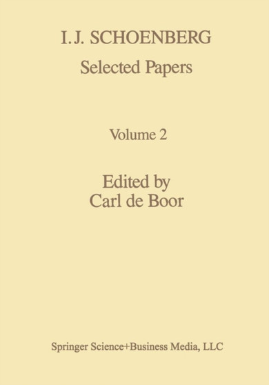 I. J. Schoenberg Selected Papers by Boor - Paperback