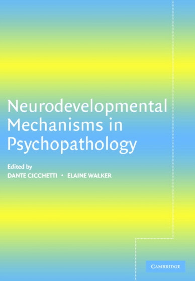 Neurodevelopmental Mechanisms in Psychopathology by Dante Cicchetti - Paperback