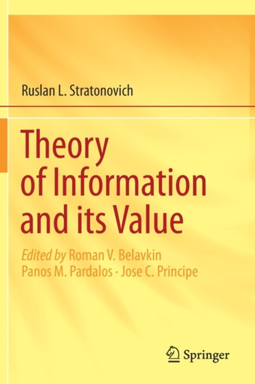 Theory of Information and its Value by Ruslan L. Stratonovich - Paperback