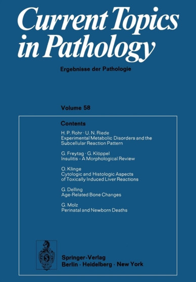 Current Topics in Pathology 58 : 58 by Ekkehard Grundmann - Paperback