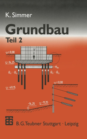 Grundbau : Teil 2 Baugruben und Grundungen by Konrad Simmer - Hardback