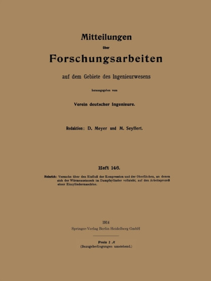 Mitteilungen uber Forschungsarbeiten auf dem Gebiete des Ingenieurwesens by Eugen Heinrich - Paperback