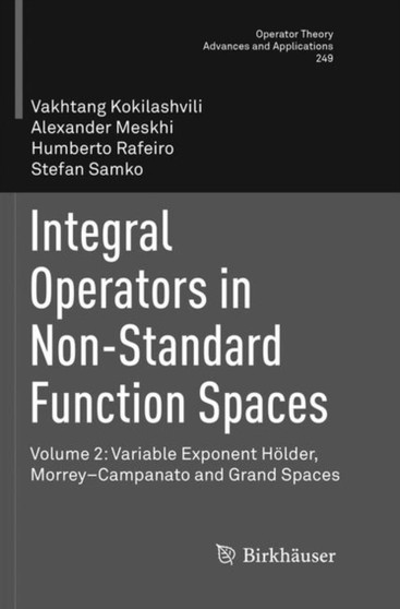Integral Operators in Non-Standard Function Spaces : Volume 2: Variable Exponent Hoelder, Morrey-Campanato and Grand Spaces : 249 by Vakhtang Kokilashvili - Paperback