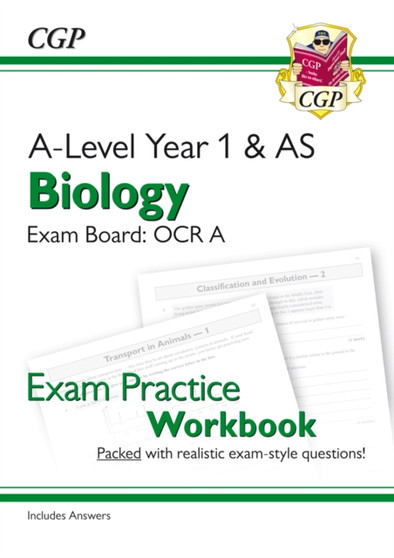 A-Level Biology: OCR A Year 1 & AS Exam Practice Workbook - includes Answers by CGP Books - Paperback