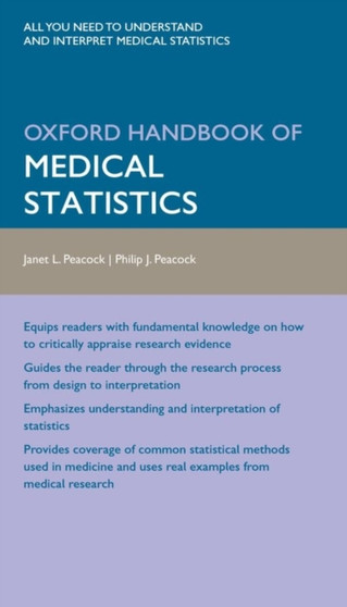 Oxford Handbook of Medical Statistics by Professor Janet Peacock - Paperback