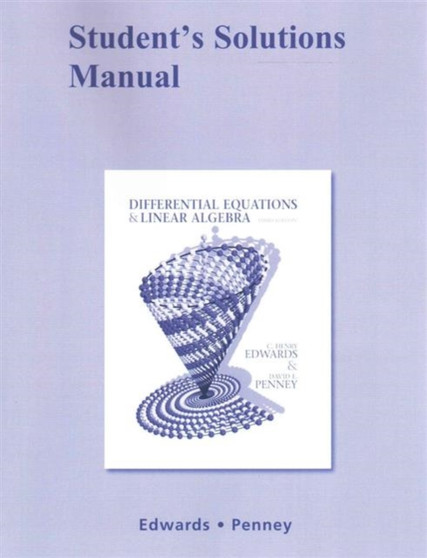 Student Solutions Manual for Differential Equations and Linear Algebra by C.Henry Edwards - Paperback