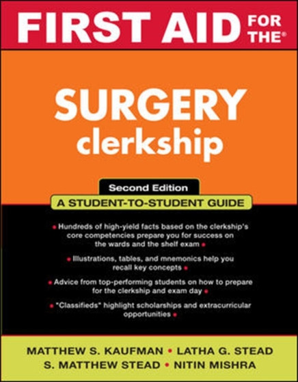 First Aid for the Surgery Clerkship by S.Matthew Stead - Paperback