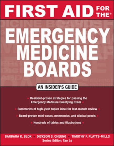 First Aid for the Emergency Medicine Boards by Barbara Blok - Paperback