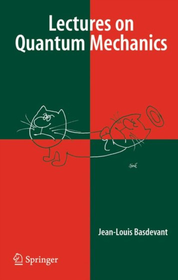 Lectures on Quantum Mechanics by Jean-Louis Basdevant - Hardback