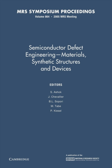 Semiconductor Defect Engineering: Volume 864 : Materials, Synthetic Structures and Devices by S. Ashok - Paperback
