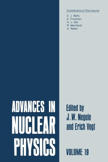 Advances in Nuclear Physics : Volume 19 : 19 by J.W. Negele - Paperback