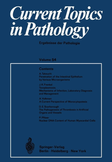 Current Topics in Pathology / Ergebnisse der Pathologie : 54 by H.-W. Altmann - Paperback