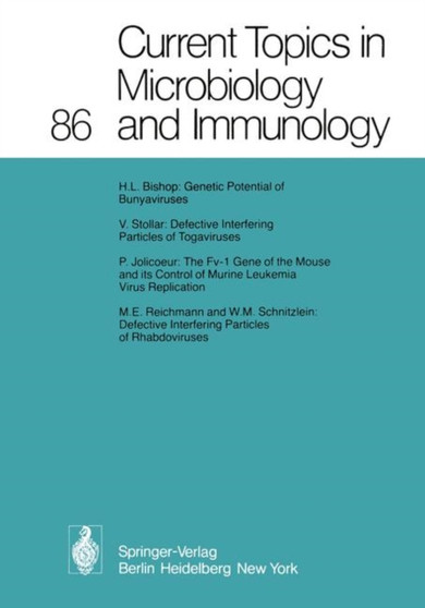 Current Topics in Microbiology and Immunology : 86 by W. Arber - Paperback