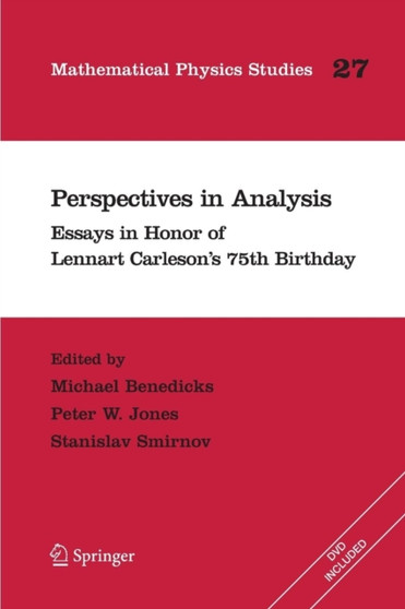Perspectives in Analysis : Essays in Honor of Lennart Carleson's 75th Birthday : 27 by Michael Benedicks - Paperback