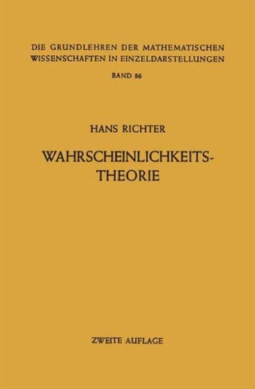 Wahrscheinlichkeitstheorie : 86 by Hans Richter - Hardback