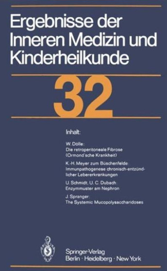 Ergebnisse der Inneren Medizin und Kinderheilkunde : 32 by Paul Frick - Hardback