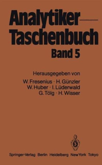 Analytiker-Taschenbuch : 5 by Wilhelm Fresenius - Hardback