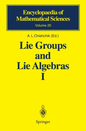 Lie Groups and Lie Algebras I : Foundations of Lie Theory Lie Transformation Groups : 20 by V.V. Gorbatsevich - Hardback