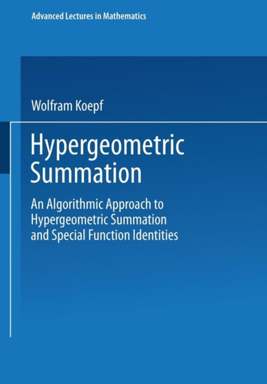 Hypergeometric Summation by W. Koepf - Paperback