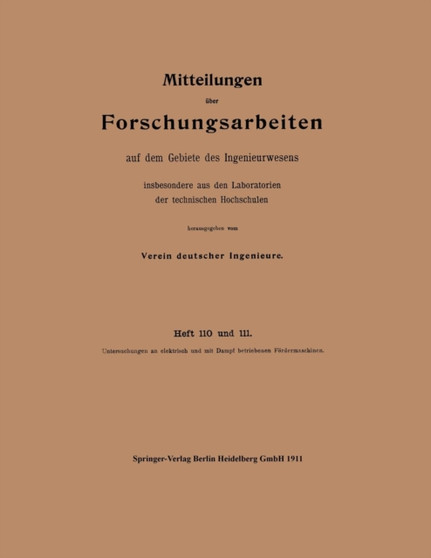 Mitteilungen uber Forschungsarbeiten : auf dem Gebiete des Ingenieurwesens : 110/111 by Verein Deutscher Ingenieure - Paperback