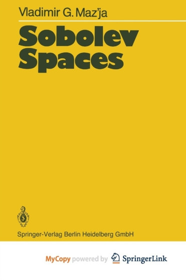 Sobolev Spaces by Vladimir Maz'ya - Paperback