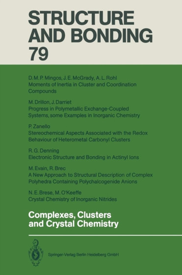 Complexes, Clusters and Crystal Chemistry : 79 by R. Brec - Paperback