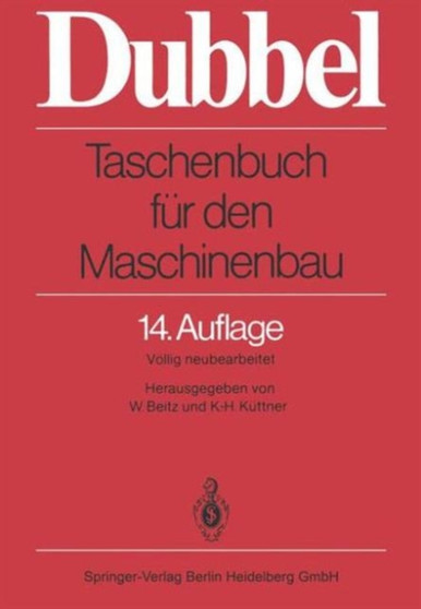 Taschenbuch fur den Maschinenbau by Heinrich Dubbel - Paperback