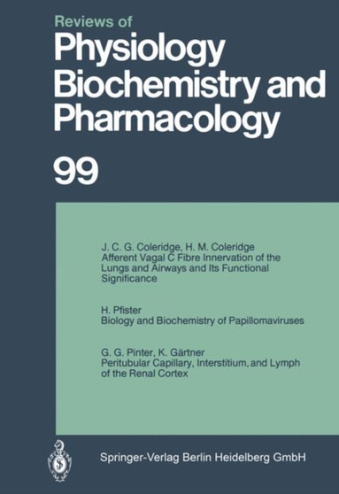 Reviews of Physiology, Biochemistry and Pharmacology : Volume: 99 : 99 by J.C.G. Coleridge - Paperback