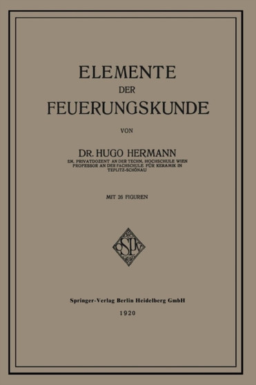 Elemente der Feuerungskunde by Hugo Hermann - Paperback