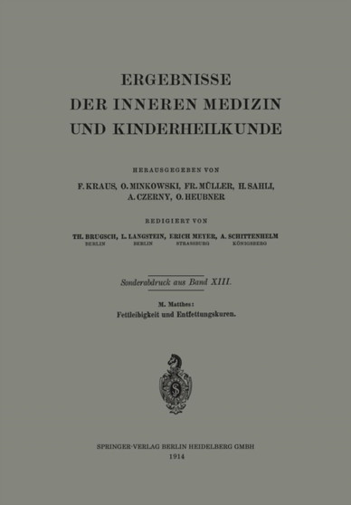 Fettleibigkeit und Entfettungskuren by Markus Mathes - Paperback