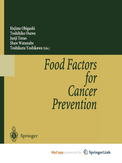 Food Factors for Cancer Prevention by Hajime Ohigashi - Paperback