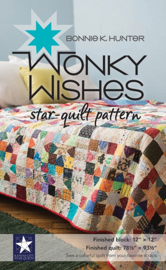 Wonky Wishes Star-Quilt Pattern by Bonnie K. Hunter - Paperback