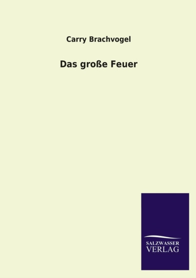 Das Grosse Feuer by Carry Brachvogel - Paperback