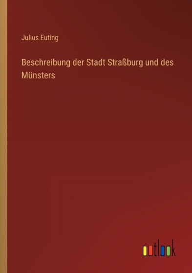 Beschreibung der Stadt Strassburg und des Munsters by Julius Euting - Paperback